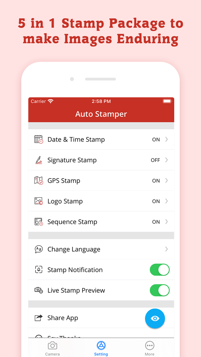 Auto Stamper Timestamp Camera