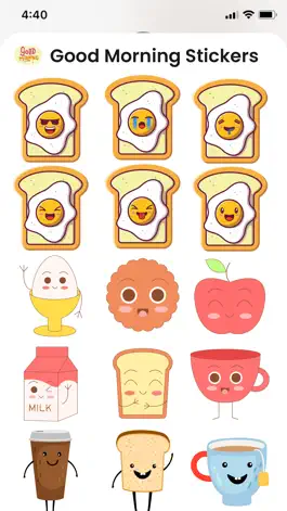 Game screenshot Good Morning Stickers!! apk
