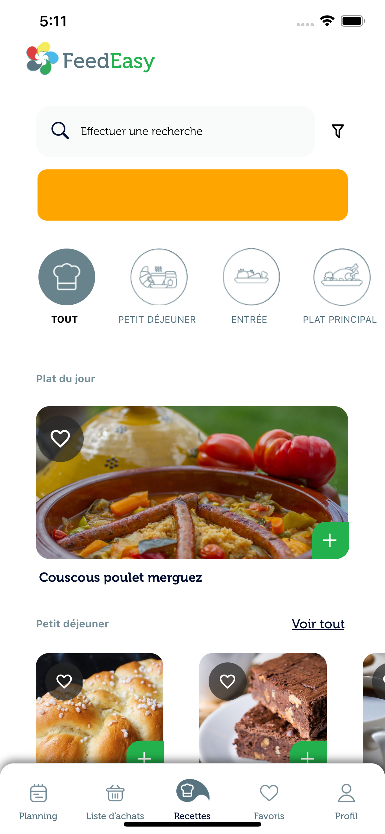 Feed Easy, planifiez vos repas