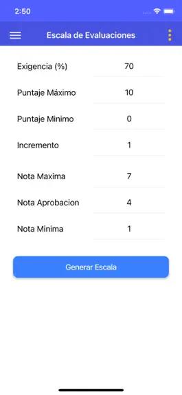 Game screenshot Escala de Evaluaciones mod apk