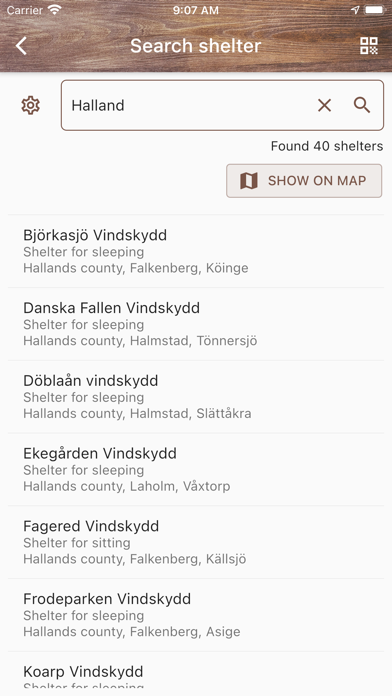 Shelter Map (Vindskyddskartan) Screenshot