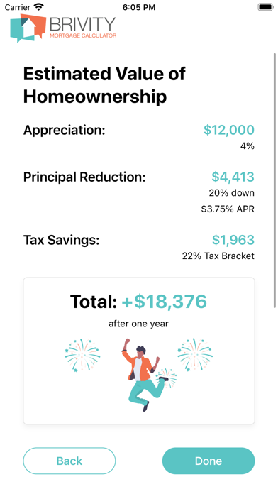 Brivity Mortgage Calculator Screenshot