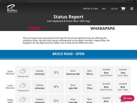 Screenshot #5 pour Mt Ruapehu Snow Report