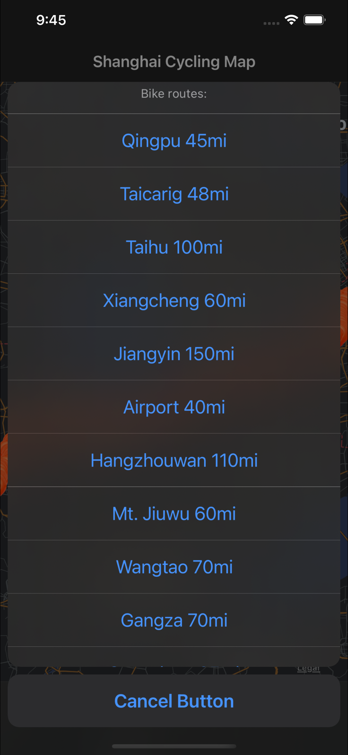 Shanghai Cycling Map