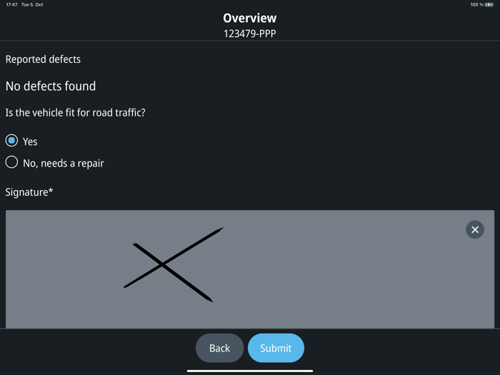 WEBFLEET Vehicle Check