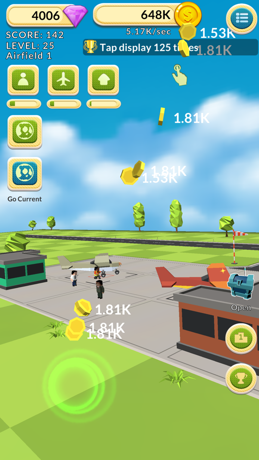 #1. Airfield Tycoon Clicker (iOS) Podle: Softcen