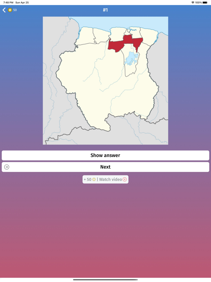 Suriname Provinces Quiz Game