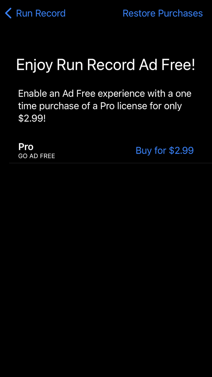 Run Record - Training Volume