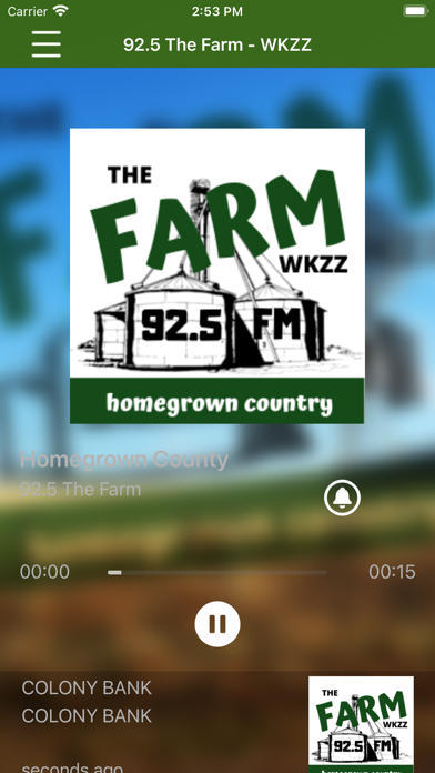 92.5 The Farm WKZZ Screenshot