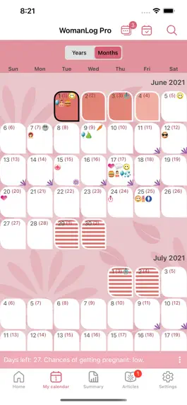Game screenshot WomanLog Pro Calendar apk
