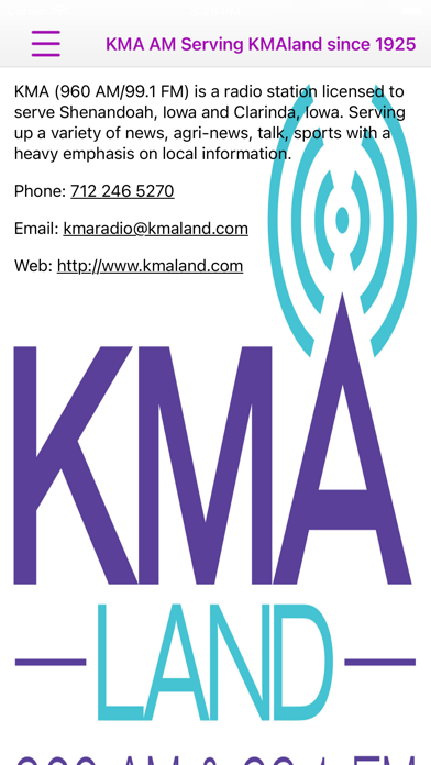 KMA 960 AM Screenshot
