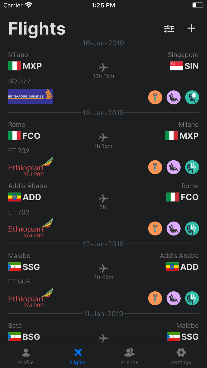 JetLovers - Flight stats