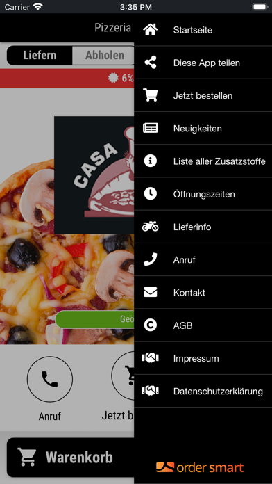 Pizzeria Casa Mia Marktsteft Screenshot