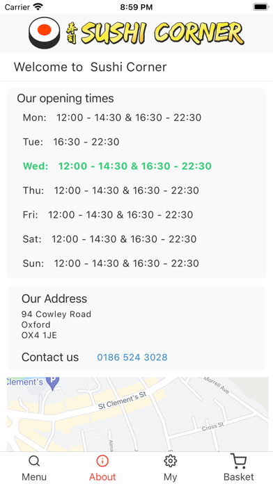Sushi Corner Oxford Screenshot