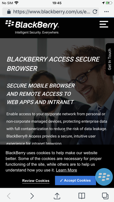 BlackBerry Access Screenshot