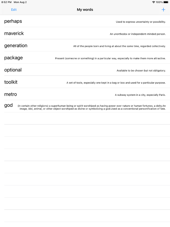 Screenshot #4 pour My Vocabulary Notebook