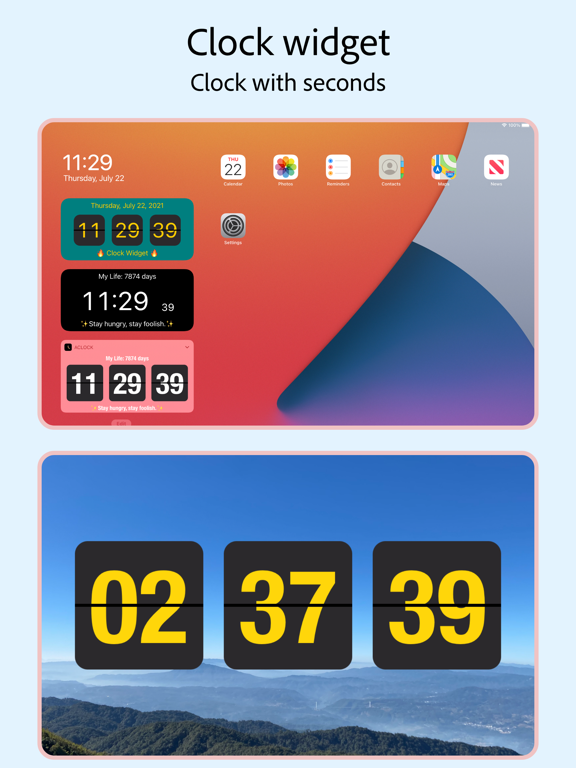 Screenshot #5 pour AClock - Digital Flip Clock
