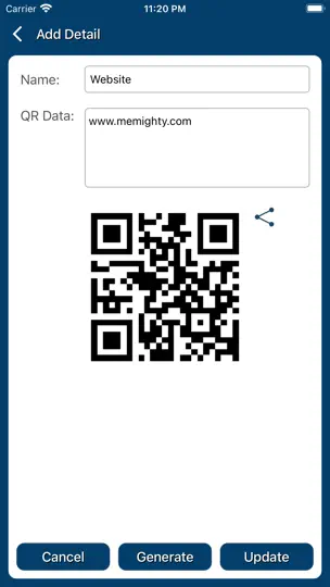 Captura de pantalla de QRCode Generator | QR Creator en iPhone 2