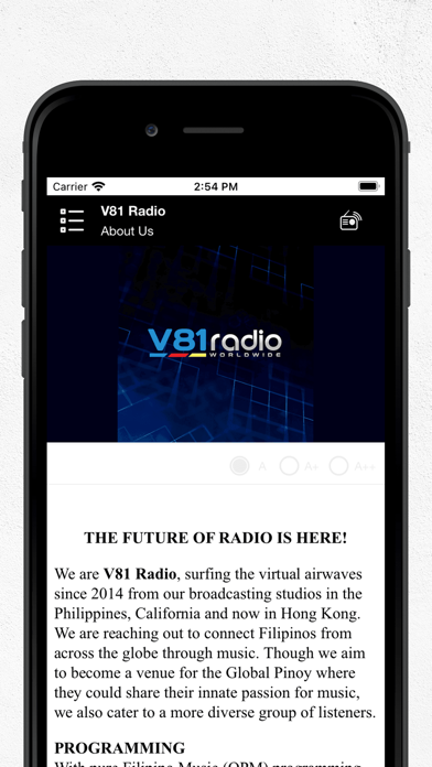 V81 Radio Screenshot