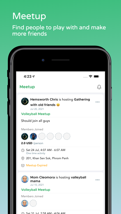 VPlay: Sports Social App Screenshot
