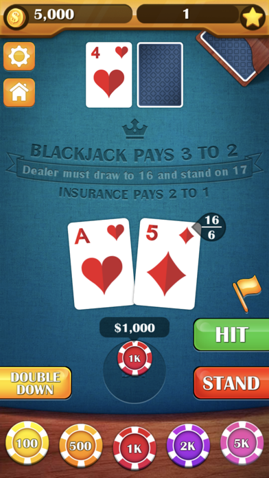 Blackjack 21! Casino Card Game Screenshot