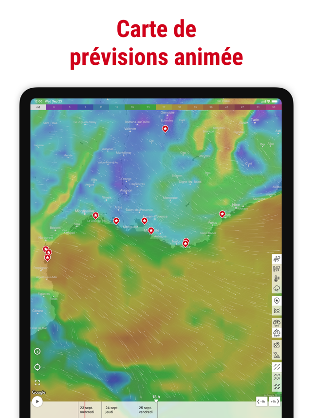 ‎Windfinder: carte vent & météo Capture d'écran