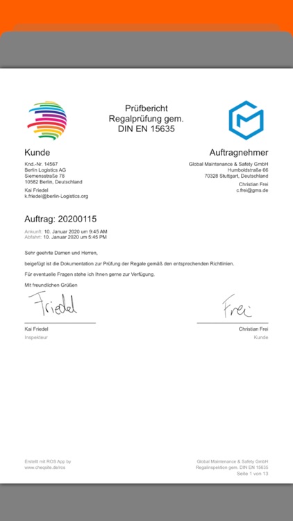 ROS Rack Inspector EN 15635 screenshot-5