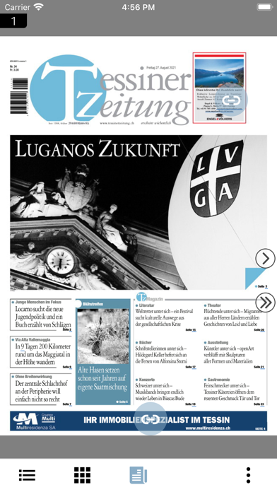 Tessinerzeitung Screenshot