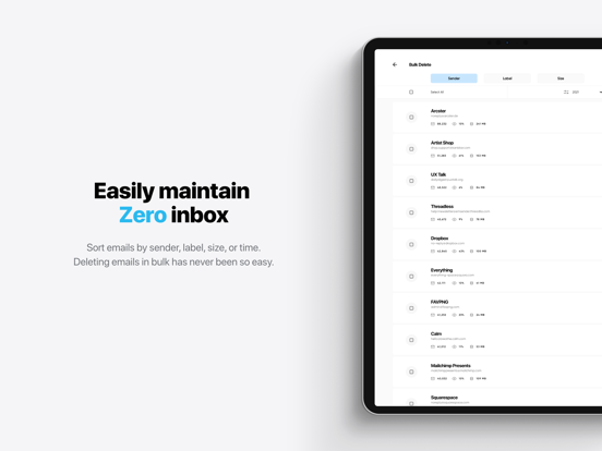 Screenshot #4 pour Instaclean - bulk mail cleaner