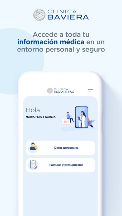 Área paciente Clinica Baviera Screenshot