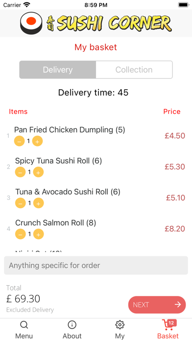 Sushi Corner Oxford Screenshot