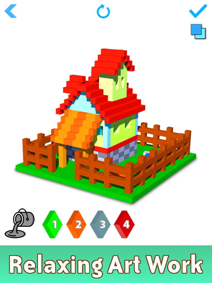 House 3D Voxel Color By Number