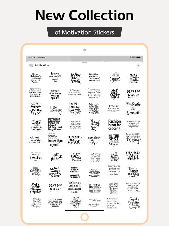 Motivation Typography Stickers