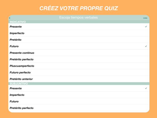 Screenshot #6 pour Verbes Espagnols Quiz