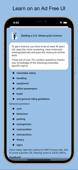 Game screenshot U.S. Motorcycle Practice Test apk