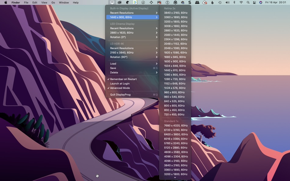 #8. DisplayProg (macOS) Podle: Balasubramanian Ramanathan