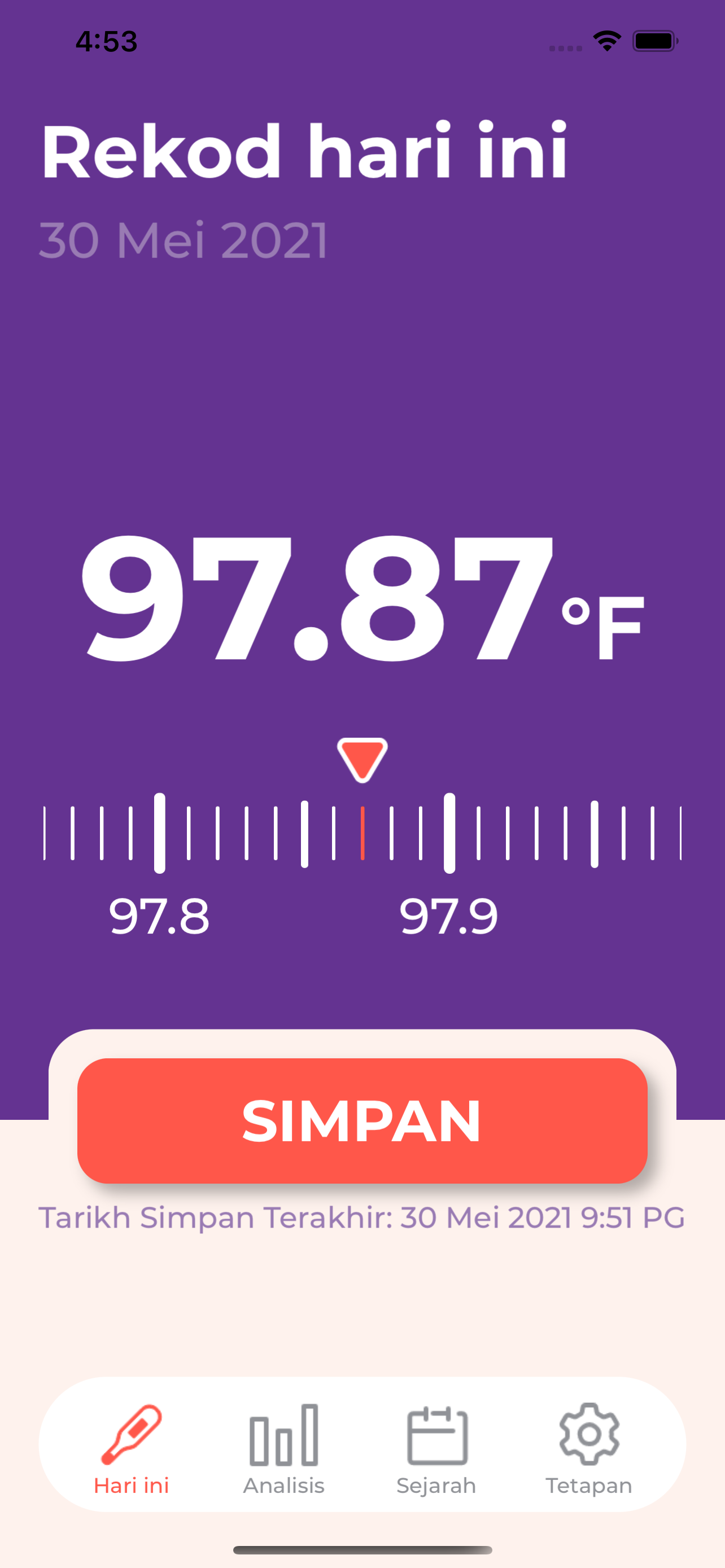 Log termometer