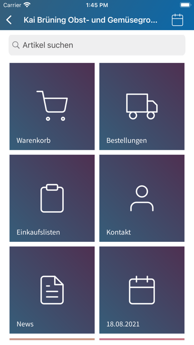 Brüning Bestell-App Screenshot