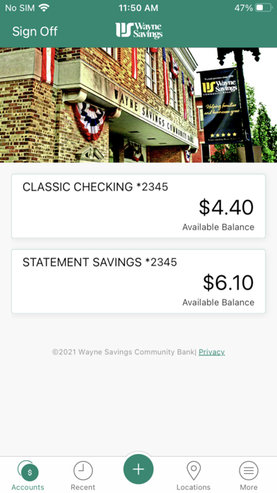 Wayne Savings Bank Mobile Screenshot