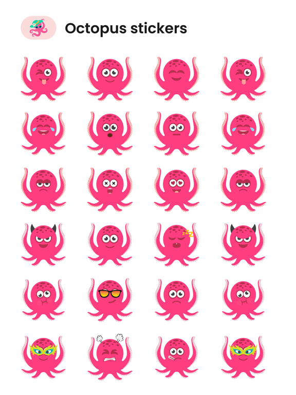 Screenshot #5 pour Octopus Emojis!