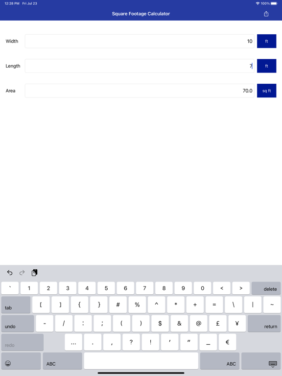 Screenshot #4 pour Square Footage Calculator