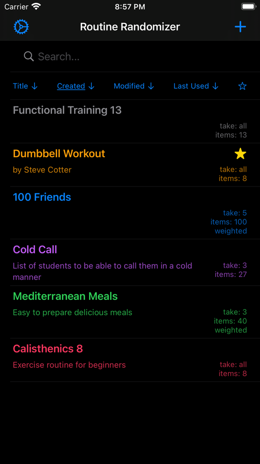 #5. Routine Randomizer (iOS) Podle: Nurhan Ilhanov
