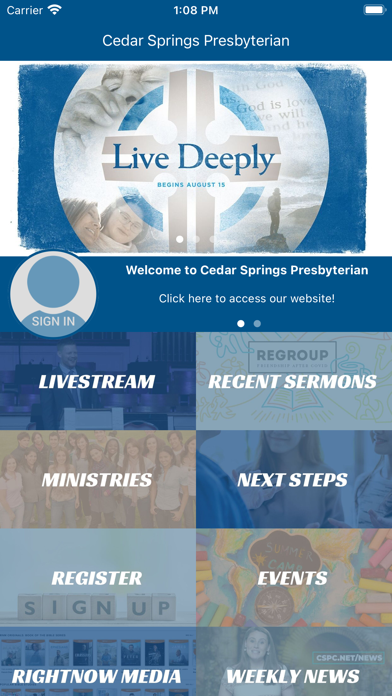 Cedar Springs Church Screenshot