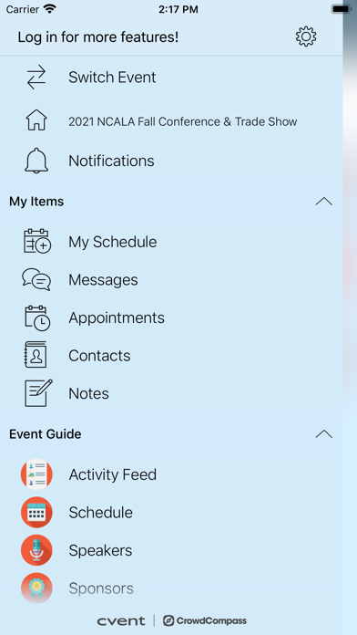 NCALA Conferences Screenshot