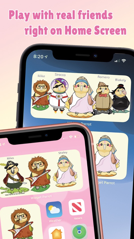 #1. Widget Parrot With Friends (iOS) Podle: Yushi Yan