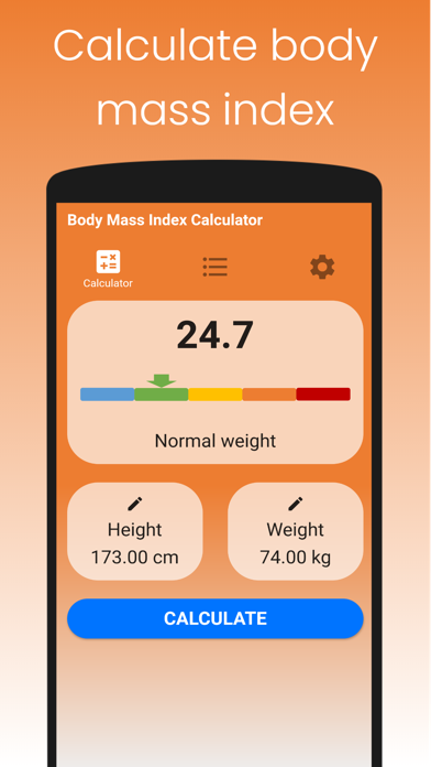 Screenshot #1 pour Calculateur Masse Corporelle