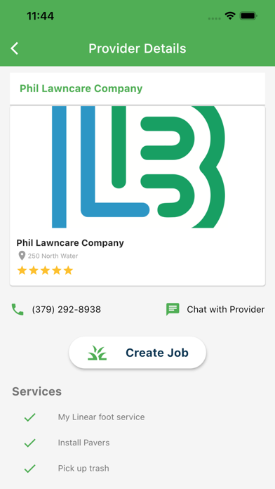 Lawn Buddy Homeowner App Screenshot