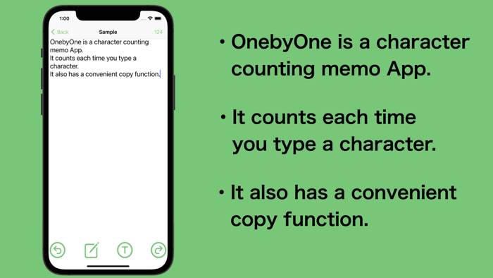 OnebyOne - counting characters