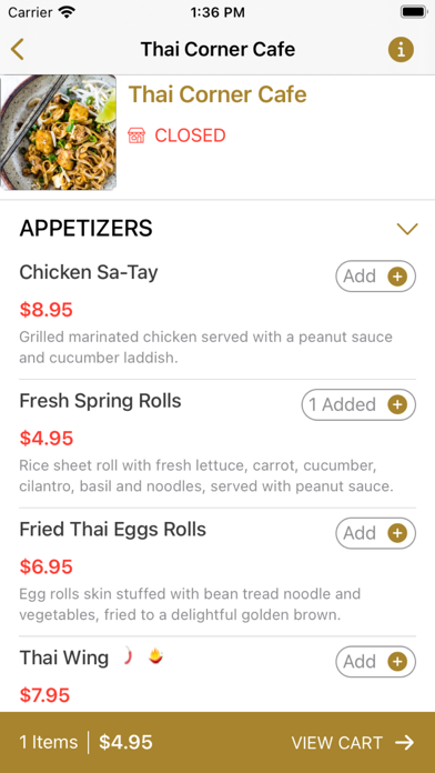Thai Corner Cafe Screenshot