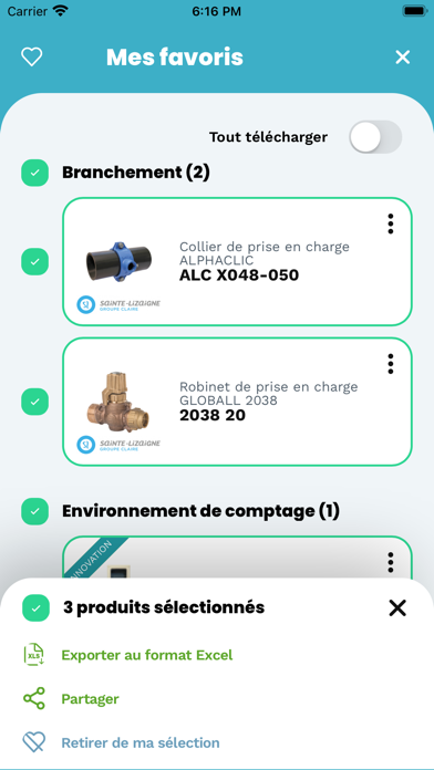 Produits CLAIRE Screenshot